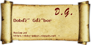 Dobó Gábor névjegykártya