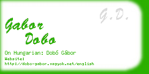 gabor dobo business card